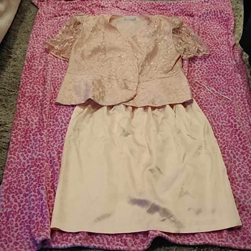 Silk Dress shirt and silk skirt